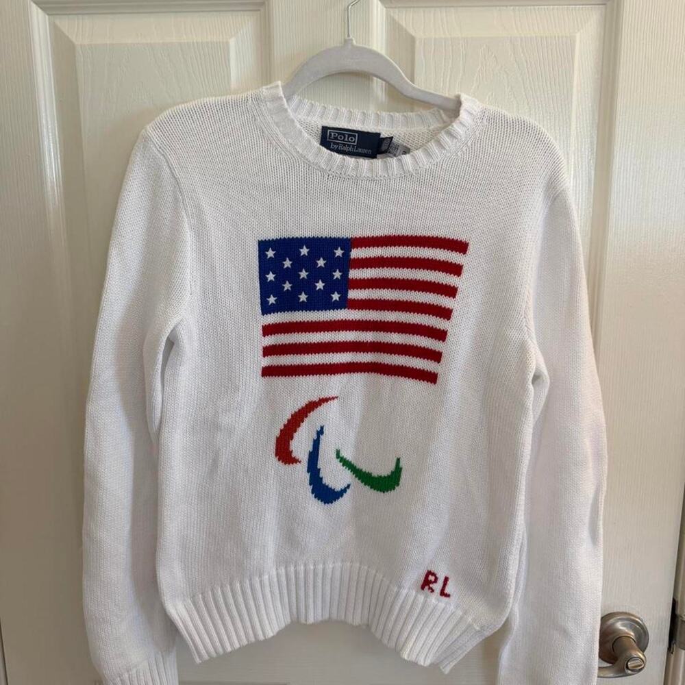 Ralph lauren cashmere sweater olympic team print